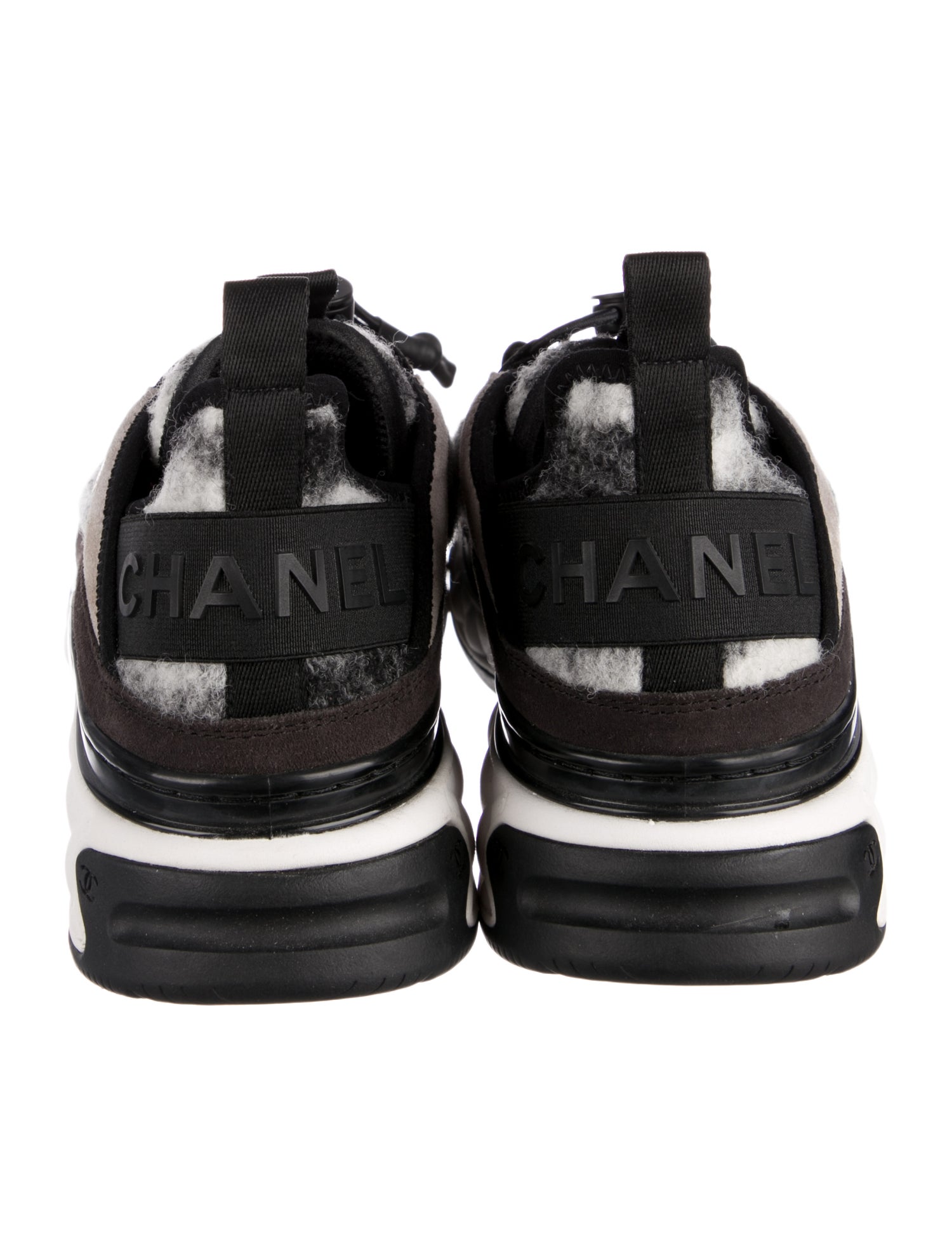 Chanel Interlocking CC Logo Wool Sneakers